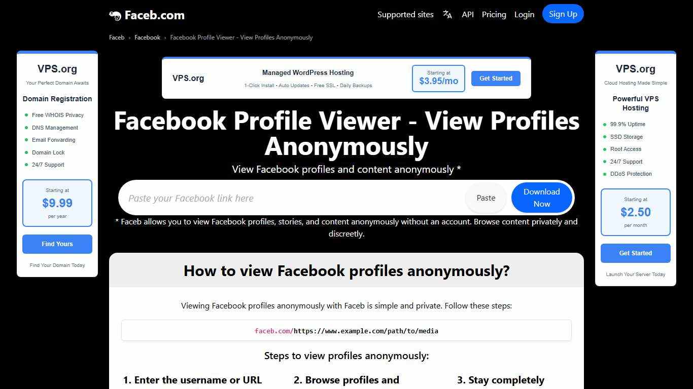 Facebook Profile Viewer - View Profiles Anonymously – Faceb